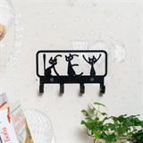 Вешалка настенная 4 крючка 702-048 металлическая - фото 241708