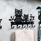 Вешалка настенная 5 крючков 702-053 Совы - фото 241715