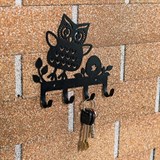 Вешалка настенная 4 крючка 702-054 Сова - фото 241728