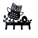 Вешалка настенная 4 крючка 702-054 Сова - фото 241732