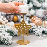 Подсвечник Звезда декор на одну свечу - фото 241998