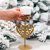 Подсвечник  Сердце декоративный на одну свечу - фото 242005