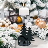 Подсвечник Лесная сказка из металла на одну свечу - фото 242022