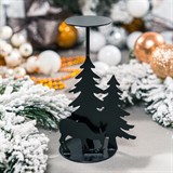 Подсвечник Лесная сказка из металла на одну свечу - фото 242023