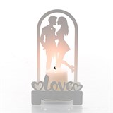 Подсвечник LOVE подарочный настольный из металла - фото 242220
