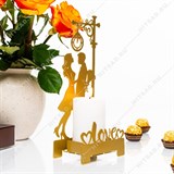 Подсвечник Вечная Любовь декор настольный из металла для свечи - фото 242239