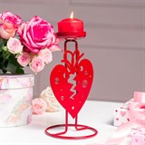 Подсвечник Сердце декоративный настольный на одну свечу - фото 242246
