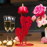 Подсвечник декоративный из металла Сердца - фото 242255