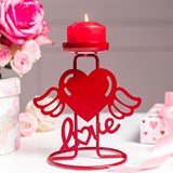 Подсвечник На крыльях Любви металлический - фото 242264