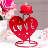 Подсвечник LOVE декоративный настольный на одну свечу - фото 242299
