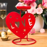 Подсвечник LOVE декоративный настольный на одну свечу - фото 242300
