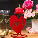 Подсвечник LOVE декоративный настольный на одну свечу - фото 242302