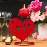 Подсвечник LOVE декоративный настольный на одну свечу - фото 242304