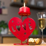 Подсвечник LOVE декоративный настольный на одну свечу - фото 242305
