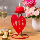 Подсвечник LOVE декоративный настольный на одну свечу - фото 242307