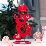 Декоративный настольный подсвечник Сердца - фото 242324