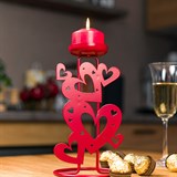 Декоративный настольный подсвечник Сердца - фото 242326
