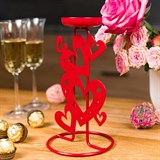 Декоративный настольный подсвечник Сердца - фото 242327