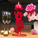 Декоративный настольный подсвечник Сердца - фото 242328