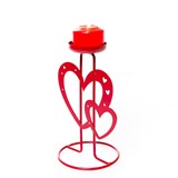 Подсвечник Сердечки из металла подарочный - фото 242341