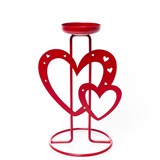 Подсвечник Сердечки из металла подарочный - фото 242342