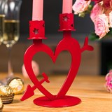 Подсвечник настольный на две свечи Сердце - фото 242347