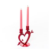 Подсвечник настольный на две свечи Сердце - фото 242351