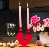 Подсвечник настольный на две свечи Сердце - фото 242367