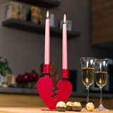 Подсвечник настольный на две свечи Сердце - фото 242368