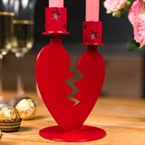 Подсвечник настольный на две свечи Сердце - фото 242369