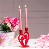 Подсвечник Любовь настольный на две свечи из металла - фото 242385
