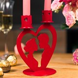 Подсвечник Любовь настольный на две свечи из металла - фото 242386