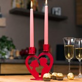 Подсвечник Любовь настольный на две свечи из металла - фото 242388