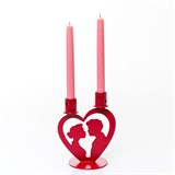 Подсвечник Любовь настольный на две свечи из металла - фото 242389