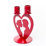 Подсвечник Любовь настольный на две свечи из металла - фото 242391