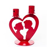 Подсвечник Любовь настольный на две свечи из металла - фото 242392