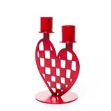 Декоративный подсвечник на две свечи металл - фото 242399