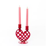 Декоративный подсвечник на две свечи металл - фото 242401