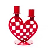 Декоративный подсвечник на две свечи металл - фото 242402