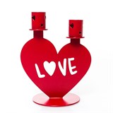 Настольный декор  на две свечи Любовь красный - фото 242410