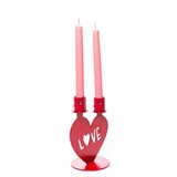 Настольный декор  на две свечи Любовь красный - фото 242411