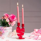 Подсвечник настольный на две свечи Сердце - фото 242414