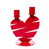 Подсвечник настольный на две свечи Сердце - фото 242421