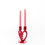 Декоративный подсвечник из металла на две свечи Сердце - фото 242430