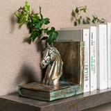 Ограничитель для книг Голова коня малая US09216 полистоун - фото 242871