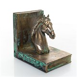 Ограничитель для книг Голова коня малая US09216 полистоун - фото 242873