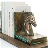 Ограничитель для книг Голова коня малая US09216 полистоун - фото 242874