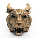 Кашпо Рысь  U09350-G полистоун цв.золото - фото 243083