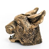 Кашпо Рысь  U09350-G полистоун цв.золото - фото 243086