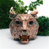 Кашпо Рысь  US09350 полистоун цв.под бронзу - фото 243091 Кашпо Рысь  US09350 полистоун цв.под бронзу - фото 243091